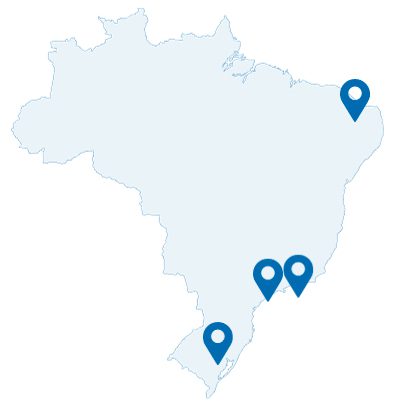 Mapa Brasil presença G.A.C. Group