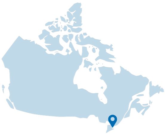 Mapa Canadá presença G.A.C. Group