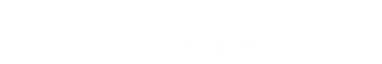 Logos G.A.C. Group, Embrapii e Cemig brancos